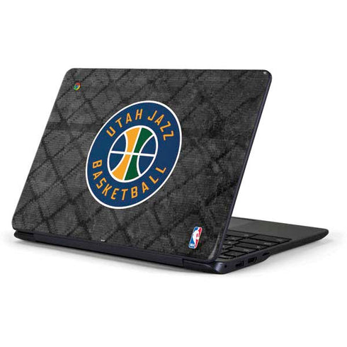 NBA Utah Jazz Black Rust Samsung Chromebook Skin