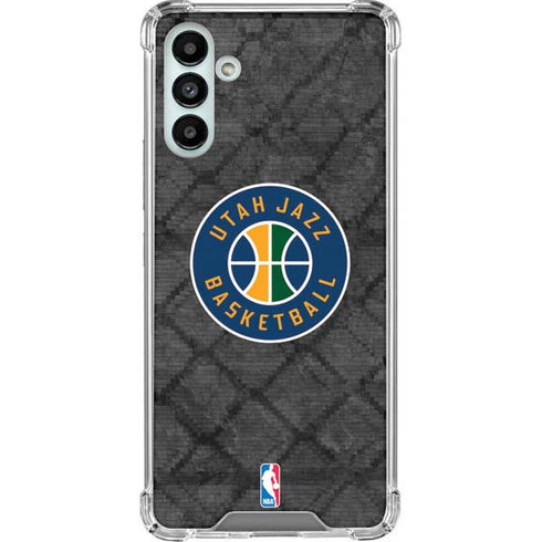NBA Utah Jazz Black Rust Galaxy A13 5G Clear Case