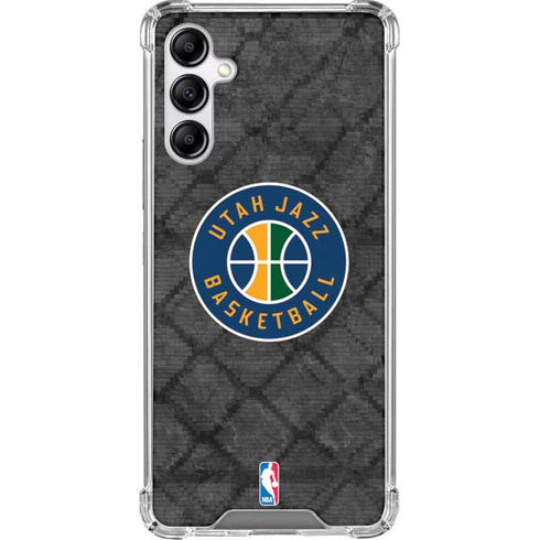 NBA Utah Jazz Black Rust Galaxy A14 5G Clear Case