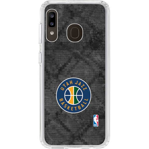 NBA Utah Jazz Black Rust Galaxy A20 Clear Case