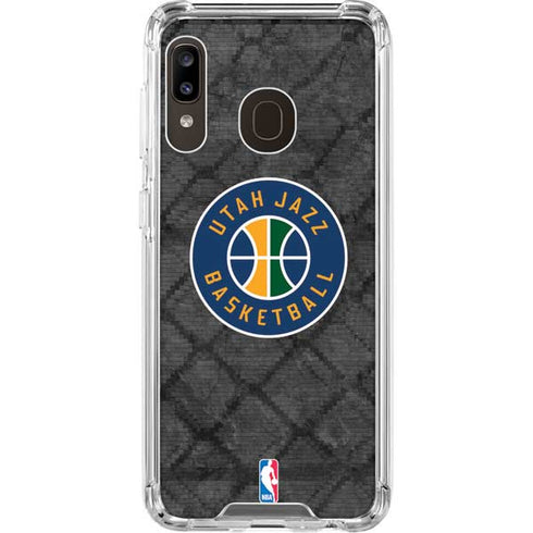 NBA Utah Jazz Black Rust Galaxy A30 Clear Case