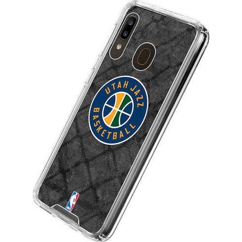 NBA Utah Jazz Black Rust Galaxy A30 Clear Case