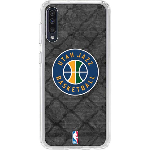 NBA Utah Jazz Black Rust Galaxy A50 Clear Case