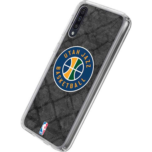 NBA Utah Jazz Black Rust Galaxy A50 Clear Case