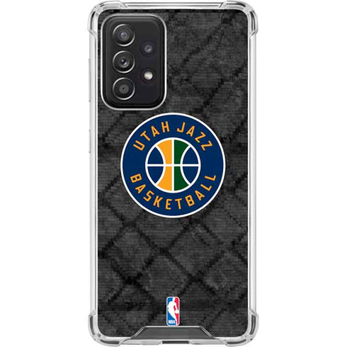 NBA Utah Jazz Black Rust Galaxy A52 5G Clear Case