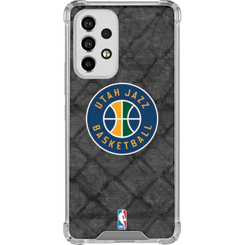 NBA Utah Jazz Black Rust Galaxy A53 5G Clear Case
