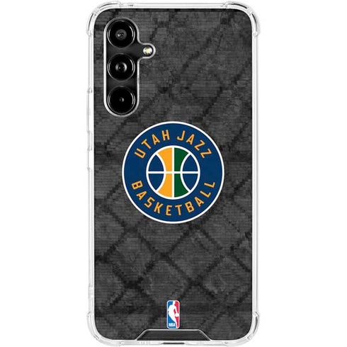 NBA Utah Jazz Black Rust Galaxy A54 5G Clear Case