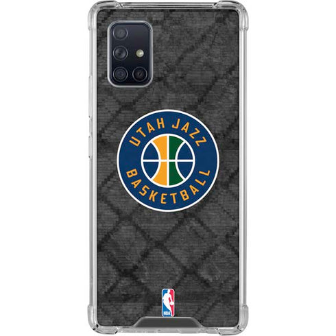 NBA Utah Jazz Black Rust Galaxy A71 5G Clear Case