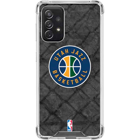 NBA Utah Jazz Black Rust Galaxy A72 5G Clear Case