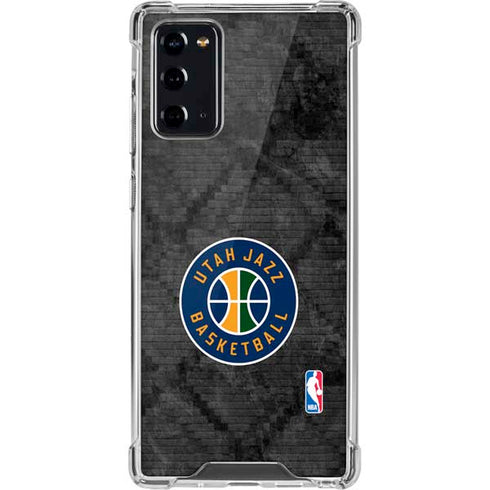 NBA Utah Jazz Black Rust Galaxy Note20 5G Clear Case