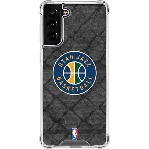NBA Utah Jazz Black Rust Galaxy S21 FE Clear Case