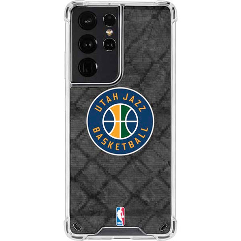 NBA Utah Jazz Black Rust Galaxy S21 Ultra 5G Clear Case