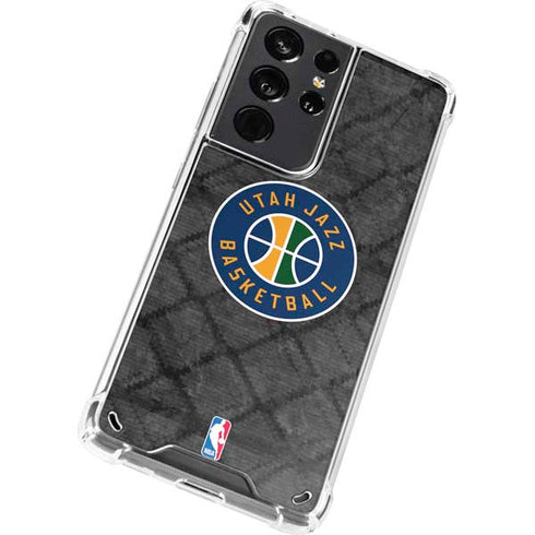 NBA Utah Jazz Black Rust Galaxy S21 Ultra 5G Clear Case