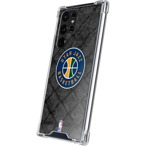 NBA Utah Jazz Black Rust Galaxy S22 Ultra Clear Case