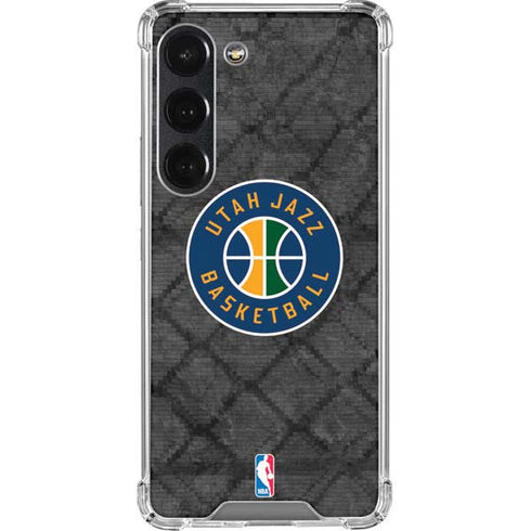 NBA Utah Jazz Black Rust Galaxy S23 Clear Case