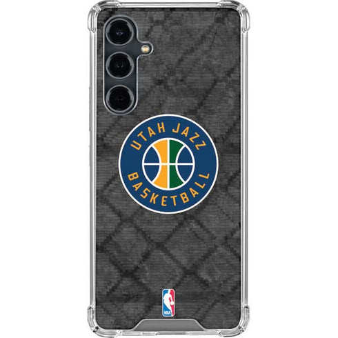NBA Utah Jazz Black Rust Galaxy S23 FE Clear Case