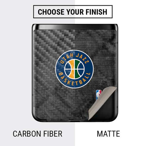 NBA Utah Jazz Black Rust Galaxy Z Flip Skin