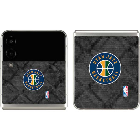 NBA Utah Jazz Black Rust Galaxy Z Flip3 5G Skin