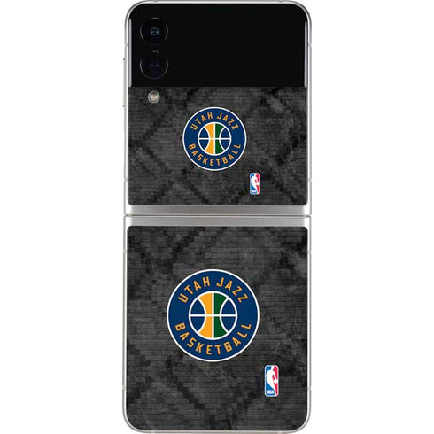 NBA Utah Jazz Black Rust Galaxy Z Flip3 5G Skin