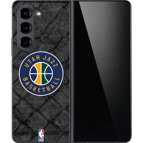 NBA Utah Jazz Black Rust Galaxy Z Fold5 5G Skin