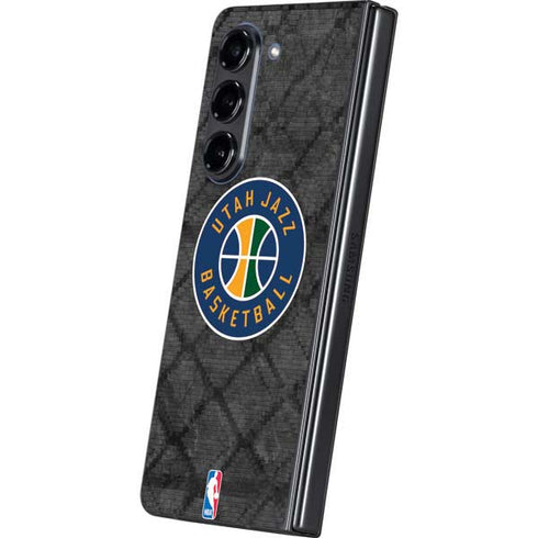 NBA Utah Jazz Black Rust Galaxy Z Fold5 5G Skin