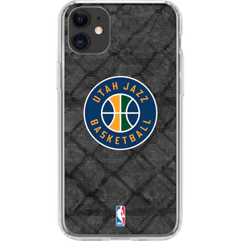 NBA Utah Jazz Black Rust iPhone 11 Clear Case