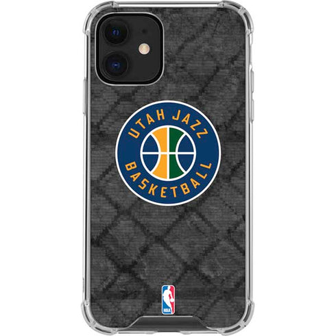 NBA Utah Jazz Black Rust iPhone 12 Mini Clear Case