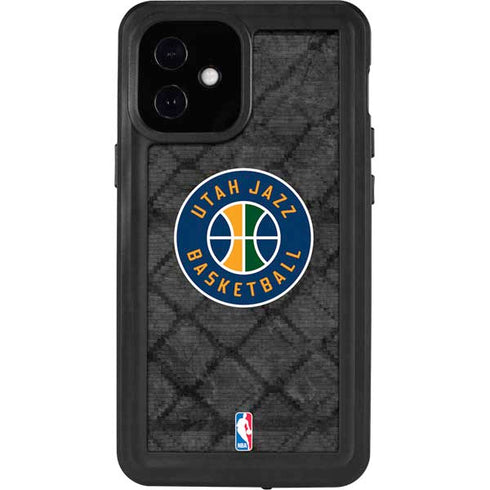 NBA Utah Jazz Black Rust iPhone 12 Mini Waterproof Case