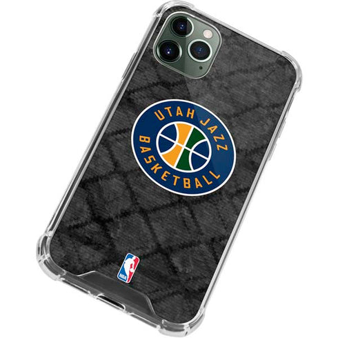 NBA Utah Jazz Black Rust iPhone 12 Pro Clear Case