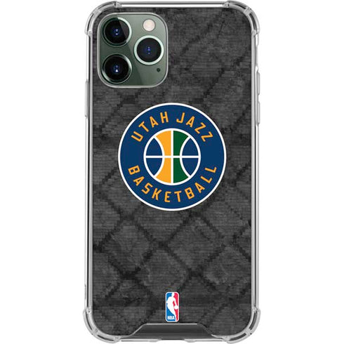 NBA Utah Jazz Black Rust iPhone 12 Pro Max Clear Case