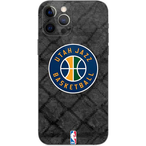 NBA Utah Jazz Black Rust iPhone 12 Pro Skin