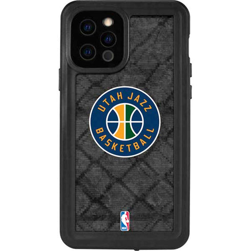 NBA Utah Jazz Black Rust iPhone 12 Pro Waterproof Case