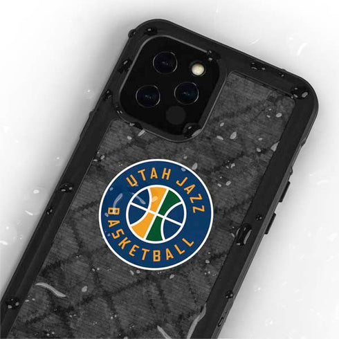 NBA Utah Jazz Black Rust iPhone 12 Pro Waterproof Case
