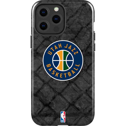 NBA Utah Jazz Black Rust iPhone 13 Pro Max Impact Case
