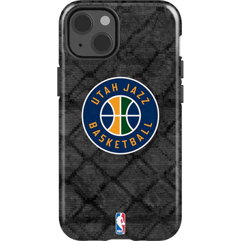 NBA Utah Jazz Black Rust iPhone 15 Impact Case
