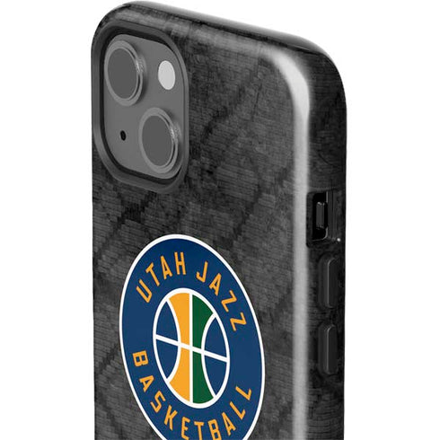 NBA Utah Jazz Black Rust iPhone 15 Impact Case