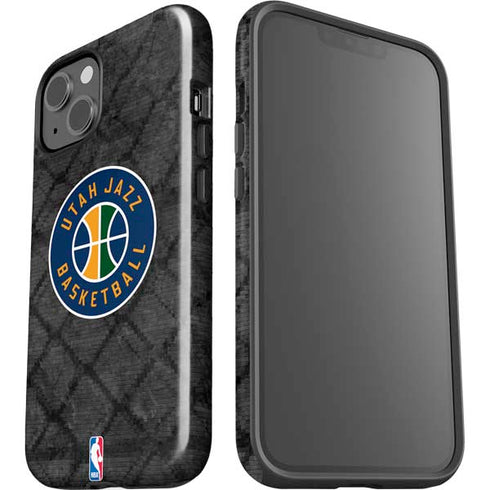 NBA Utah Jazz Black Rust iPhone 15 Impact Case