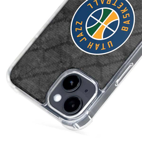 NBA Utah Jazz Black Rust iPhone 15 Plus MagSafe Case
