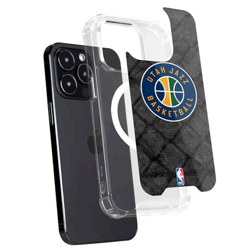 NBA Utah Jazz Black Rust iPhone 15 Pro MagSafe Case