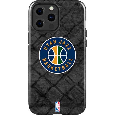 NBA Utah Jazz Black Rust iPhone 14 Pro Max Impact Case