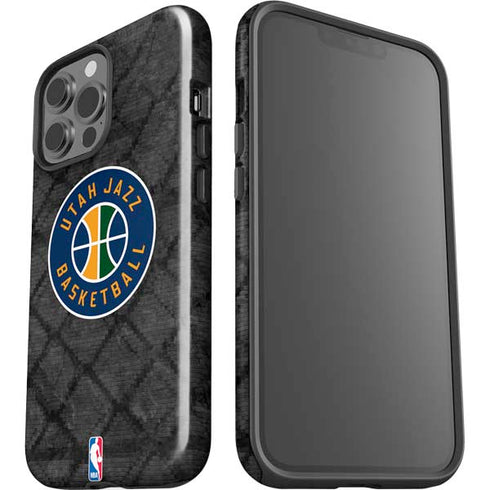 NBA Utah Jazz Black Rust iPhone 15 Pro Max Impact Case