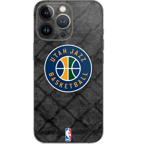 NBA Utah Jazz Black Rust iPhone 14 Pro Skin