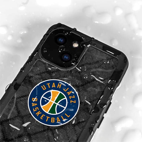 NBA Utah Jazz Black Rust iPhone 15 Plus Waterproof Case