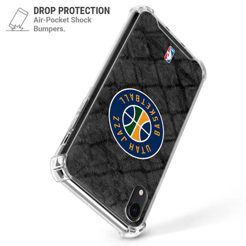 NBA Utah Jazz Black Rust iPhone XR Clear Case