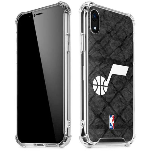 NBA Utah Jazz Black Rust iPhone XR Clear Case