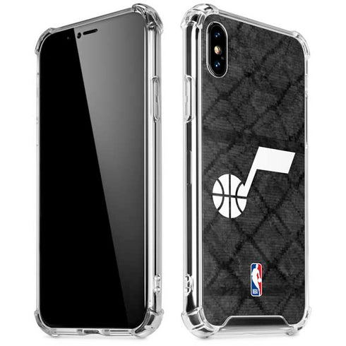 NBA Utah Jazz Black Rust iPhone XS Max Clear Case
