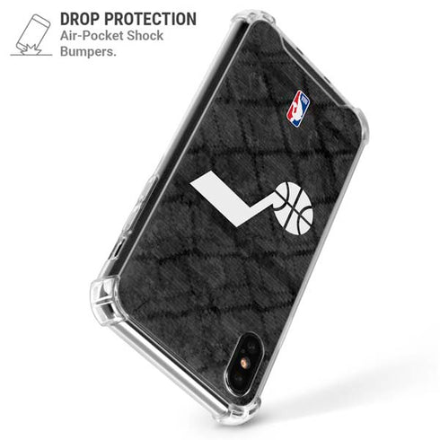 NBA Utah Jazz Black Rust iPhone XS Max Clear Case