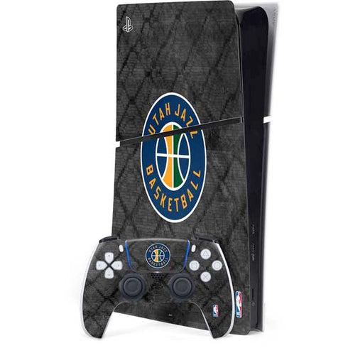 NBA Utah Jazz Black Rust PS5 Slim Digital Edition Console Skin