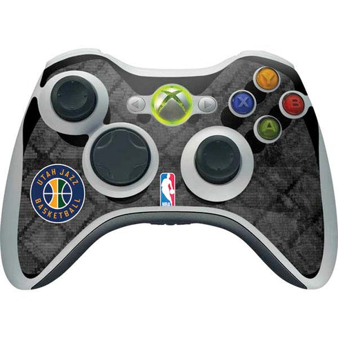NBA Utah Jazz Black Rust Xbox 360 Wireless Controller Skin