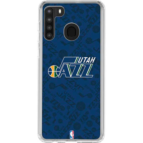 NBA Utah Jazz Blast Galaxy A21 Clear Case